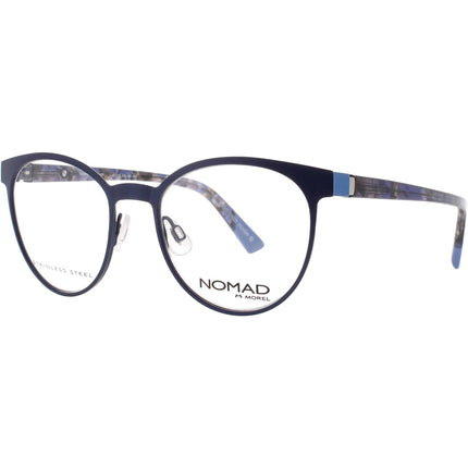 Nomad-Morel Women's Eyeglasses - Blue Stainless Steel Full Rim Frame | 3045N BB061 ,