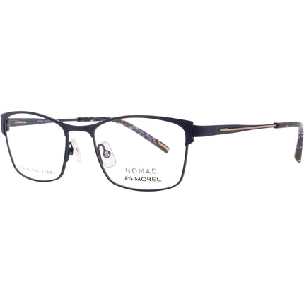 Nomad-Morel Women's Eyeglasses - Blue Stainless Steel Full Rim Frame | 40063N BP16 ,