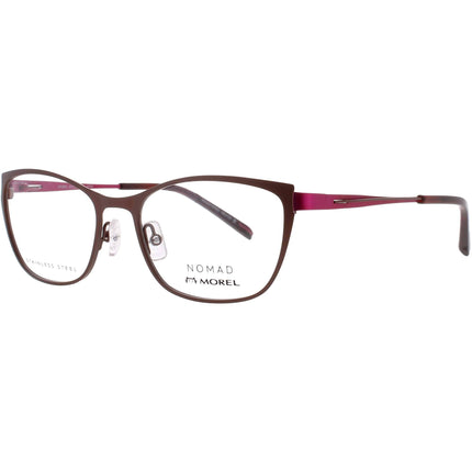 Nomad-Morel Women's Eyeglasses - Cat Eye Brown Stainless Steel Frame | 40058N MP03 ,