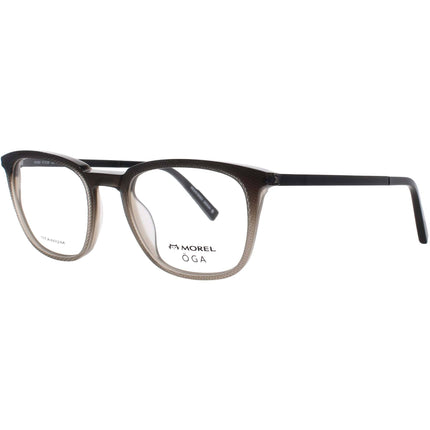 Oga-Morel Men's Eyeglasses - Square Black/Grey Titanium Full Rim Frame | 10150O NN01 ,