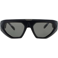 Philipp Plein Men's Sunglasses - Wraparound Matte Black Acetate Frame | SPP153 0U28 ,