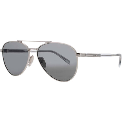 Prada Men's Sunglasses - Aviator Silver Metal Full Rim Frame | PR A58S 1BC175 ,