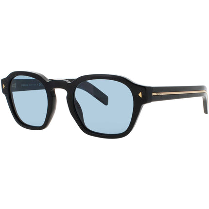 Prada Unisex Sunglasses - Square Black/Gold Acetate Full Rim Frame | PR A16S 16K04D ,
