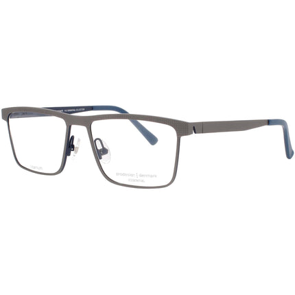 Prodesign Men's Eyeglasses - Square Matte Silver Titanium Full Rim Frame | 1448 1021 ,