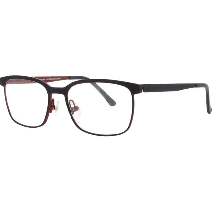 Prodesign Men's Eyeglasses - Square Matte Black Titanium Full Rim Frame | 1450 6021 ,