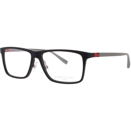 Prodesign Men's Eyeglasses - Matte Dark Black Acetate Full Rim Frame | 66171 6031 ,