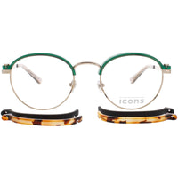 Prodesign Unisex Eyeglasses - Gold Stainless Steel Full Rim Frame | SWITCH 1 2022 ,