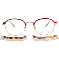 Prodesign Unisex Eyeglasses - Gold Stainless Steel Full Rim Frame | SWITCH 2 2022 ,