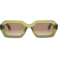 Prodesign Unisex Sunglasses - Transparent Dark Green Acetate Frame | MALACHITE 9535 ,