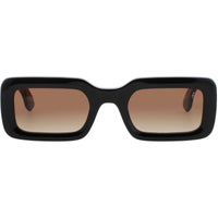 Prodesign Unisex Sunglasses - Rectangular Dark Black Acetate Frame | MOONSTONE 6032 ,