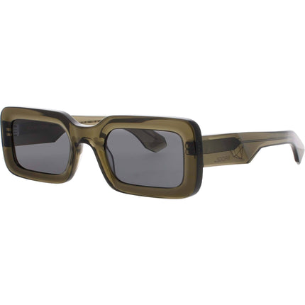 Prodesign Unisex Sunglasses - Transparent Dark Green Acetate Frame | MOONSTONE 9535 ,