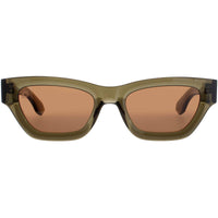 Prodesign Unisex Sunglasses - Transparent Green Acetate Frame | TIGEREYE 9525 ,