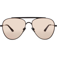Quay Unisex Sunglasses - Aviator Matte Black Metal Full Rim Frame | FREE FALL 77121 ,