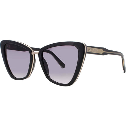 Quay Women's Sunglasses - Black Acetate/Metal Full Rim Frame | ALL TALK 78620 ,