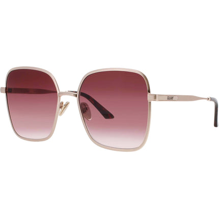 Quay Women's Sunglasses - Square Bright Gold Metal Full Rim Frame | 5TH AVE 79015 ,
