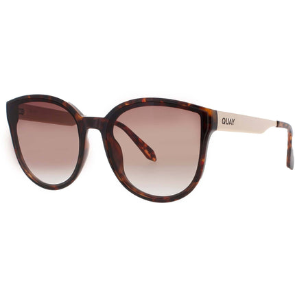 Quay Women's Sunglasses - Cat Eye Neutral Tortoise Acetate Frame | DATE NIGHT 75519 ,