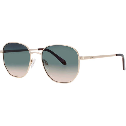 Quay Women's Sunglasses - Geometric Gold Metal Full Rim Frame | BIG TIME 77714 ,