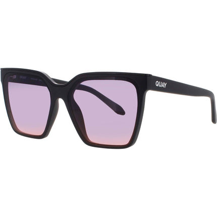 Quay Women's Sunglasses - Matte Black Plastic Full Rim Frame | LEVEL UP 77701 ,