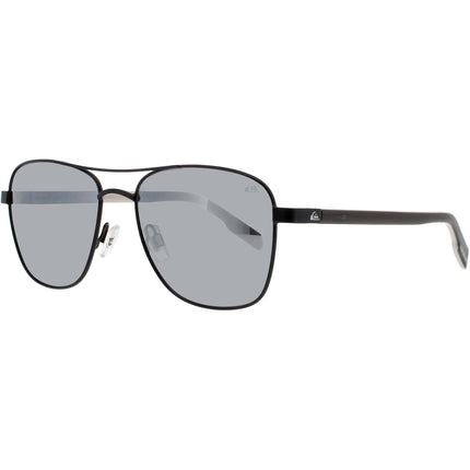Quiksilver Men's Sunglasses - Matte Black Metal Aviator Full Rim Frame | QS3004 BLK ,