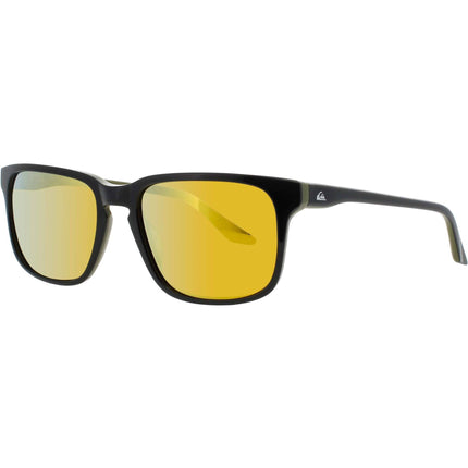 Quiksilver Men's Sunglasses - Black/Olive Plastic Rectangular Frame | QS4002 BLK/OLV ,