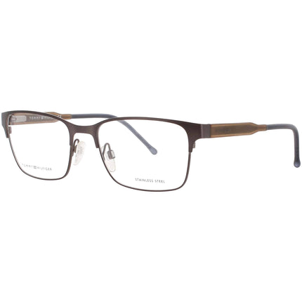 Tommy Hilfiger Men's Eyeglasses - Matte Ruthenium Metal Full Rim Frame | TH 1396 R1X ,