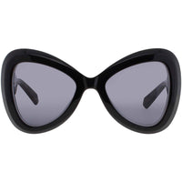 Valentino Unisex Sunglasses - Black/Gold Oversized Shape Frame | V GOLD III VLS 138A ,