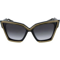 Valentino Unisex Sunglasses - Black/Yellow Gold Oversized Frame | V GRACE VLS 126A ,