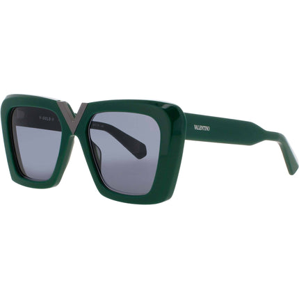 Valentino Unisex Sunglasses - Dark Green/Black Rhodium Full Rim | V GOLD II VLS 161C ,