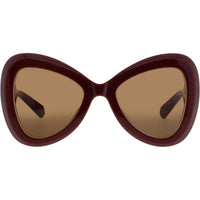 Valentino Unisex Sunglasses - Bordeaux/Gold Oversized Frame | V GOLD III VLS 138B ,