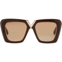 Valentino Unisex Sunglasses - Fondant Brown/Gold Full Rim Frame | V GOLD II VLS 161B ,