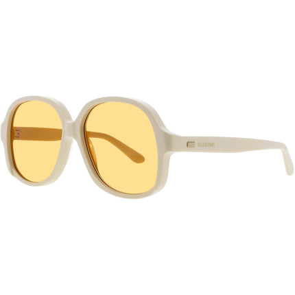Valentino Unisex Sunglasses - Ivory/Gold Oversized Shape Full Rim Frame | VLS 177 177C ,