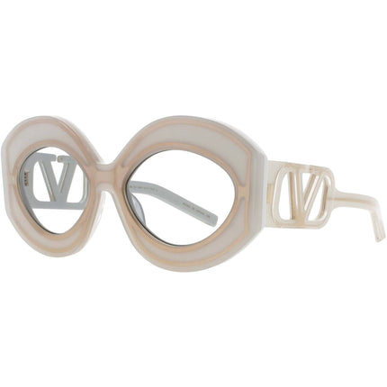 Valentino Women's Sunglasses - Ivory/White Oversized Shape Frame | V SOUL II VLS 128D ,