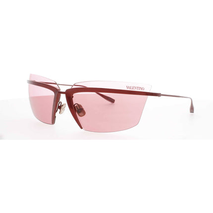 Valentino Women's Sunglasses - Wine Metal Rectangular Shape Frame | V LURE VLS 130B ,