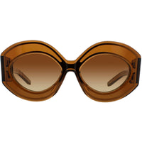 Valentino Women's Sunglasses - Brown/Gold Oversized Shape Frame | V SOUL II VLS 128B ,
