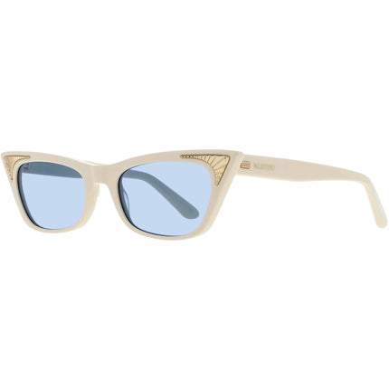 Valentino Women's Sunglasses - Ivory/Gold Plastic Cat Eye Shape Frame | VLS 175 175B ,