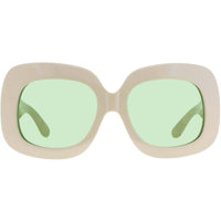 Valentino Women's Sunglasses - Ivory/Gold Plastic Oversized Shape Frame | VLS 180 180B ,