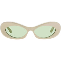 Valentino Women's Sunglasses - Ivory/Gold Plastic Oval Full Rim Frame | VLS 178 178B ,