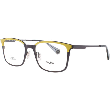 Woow Men's Eyeglasses - Lime Yellow Titanium Rectangular Shape Frame | BE SAFE 2 0285 ,