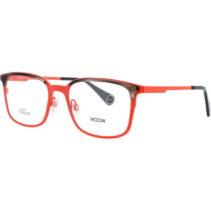 Woow Men's Eyeglasses - Transparent Grey Tortoise Rectangular Frame | BE SAFE 2 8496 ,