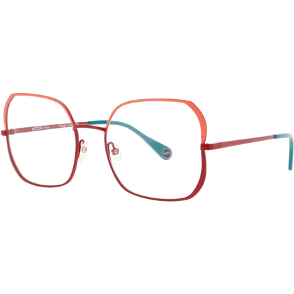 Woow Women's Eyeglasses - Matte Neon Orange Stainless Steel Frame | BIG APPLE 2 9201 ,
