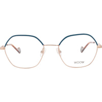 Woow Women's Eyeglasses - Dark Aubergine Geometric Full Rim Frame | RISE UP 2 9122 ,