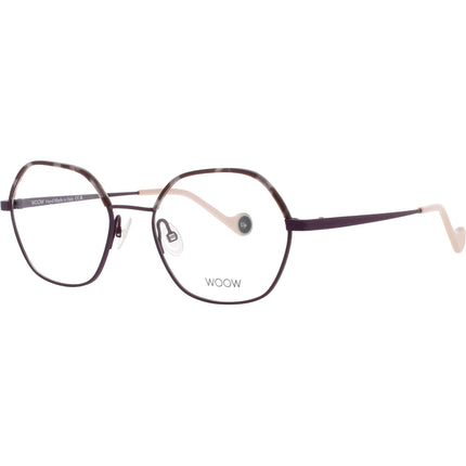 Woow Women's Eyeglasses - Matte Velvet Aubergine Geometric Frame | RISE UP 2 956M ,