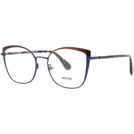 Woow Women's Eyeglasses - Matte Flash Blue Cat Eye Full Rim Frame | MEET UP 1 9620 ,