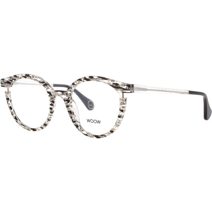 Woow Women's Eyeglasses - Distressed Zebra Acetate Full Rim Frame | ROOF TOP 2 3201 ,