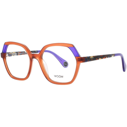 Woow Women's Eyeglasses - Iridescent Rust Acetate Geometric Frame | RUN WAY 2 0511 ,