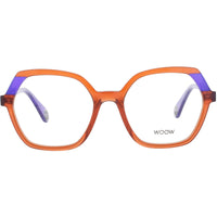 Woow Women's Eyeglasses - Iridescent Rust Acetate Geometric Frame | RUN WAY 2 0511 ,