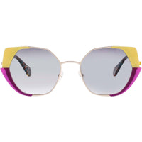 Woow Women's Sunglasses - Opaque Neon Violet Geometric Shape Frame | SUPER WILD 2 0296 ,