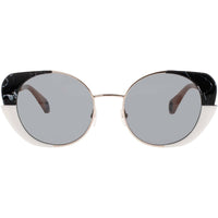Woow Women's Sunglasses - Black Marble Round Shape Full Rim Frame | SUPER WILD 1 0215 ,