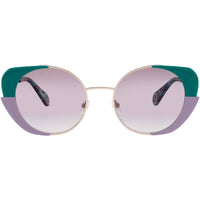 Woow Women's Sunglasses - Opaque Emerald Green Round Shape Frame | SUPER WILD 1 0360 ,