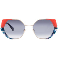 Woow Women's Sunglasses - Dark Turquoise Granite Round Shape Frame | SUPER WILD 2 0040 ,